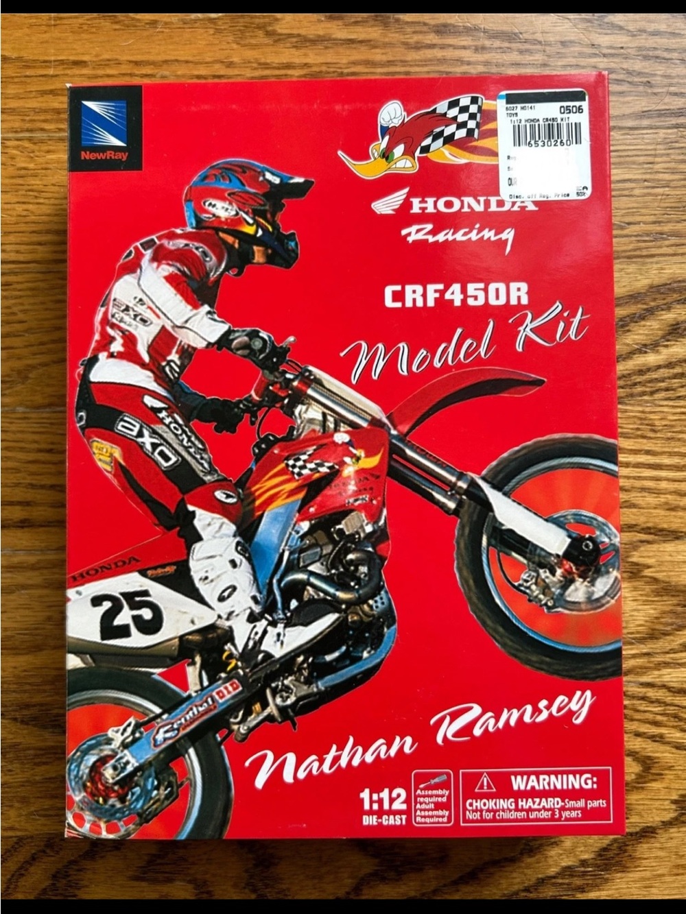 Vintage NewRay 44055 Nathan Ramsey 1:12Scale Diecast Honda CRF450R Model Kit NIB